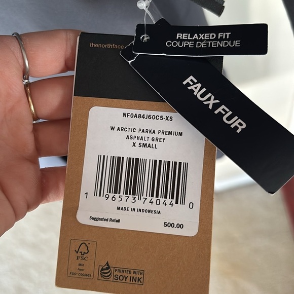 Brand New The North Face Arctic Premium Parka Relaxed Fit Faux Fur Hooded Jacket - Picture 3 of 16